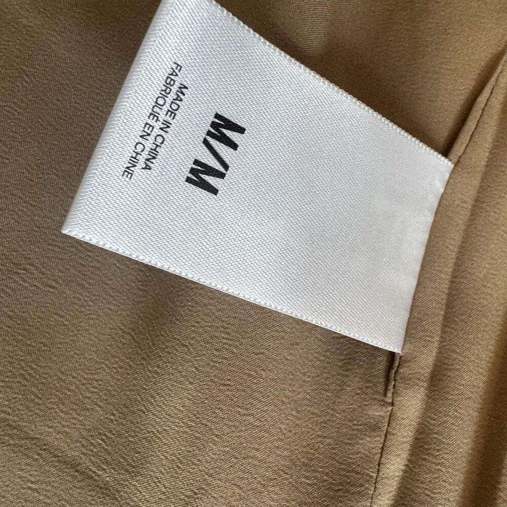 NEW Express Blazer Women's Tan Beige Sz M Cropped Double Breasted Shoulder Pads - Picture 9 of 16